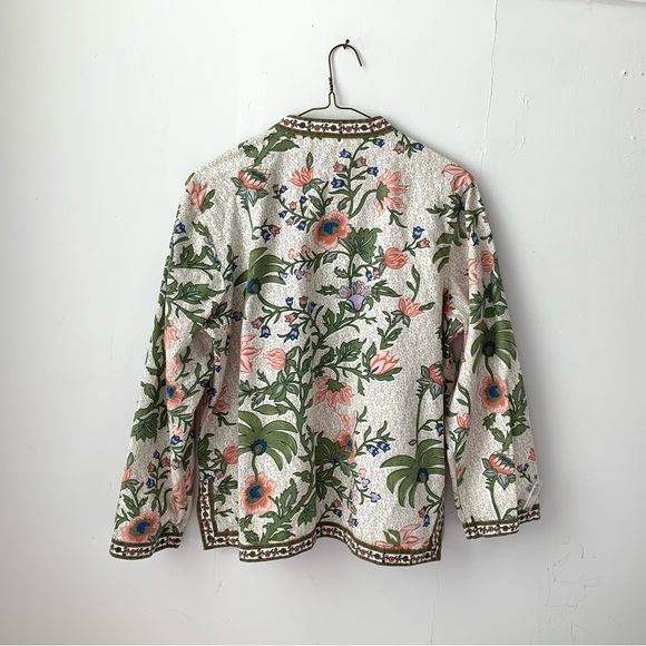 cotton twill flower printed jacket - Picture 5 of 8